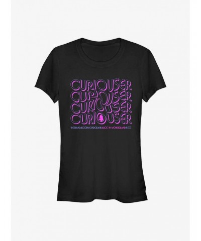 Disney Alice In Wonderland Curiouser Swilr Girls T-Shirt $9.71 T-Shirts