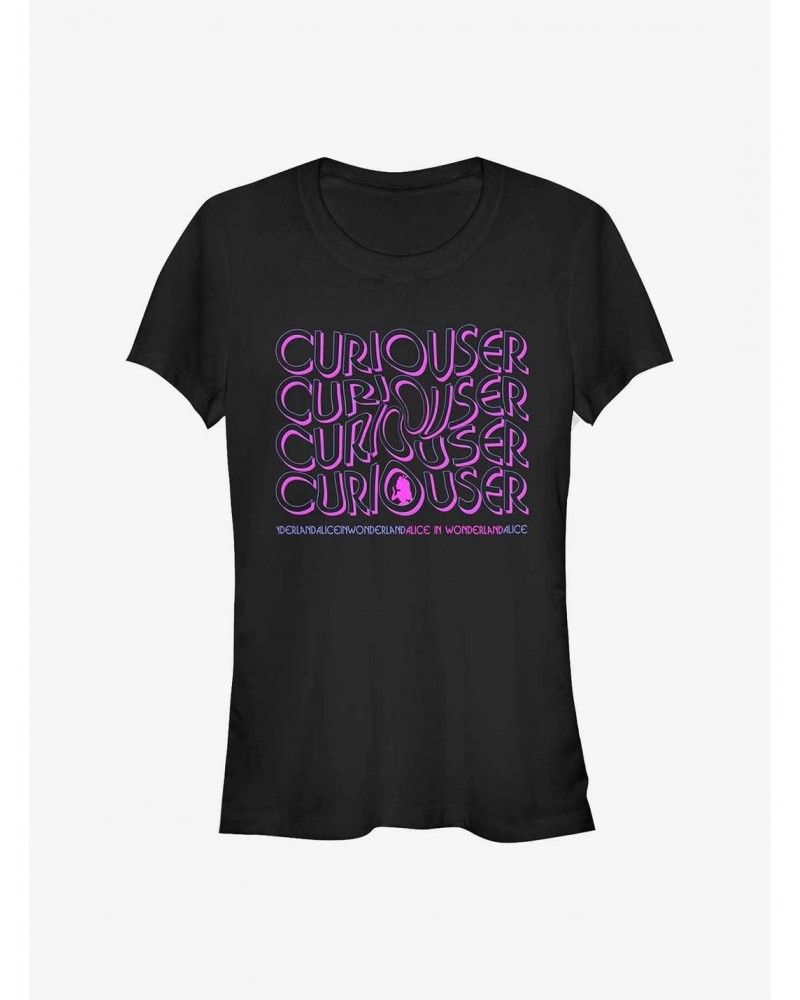 Disney Alice In Wonderland Curiouser Swilr Girls T-Shirt $9.71 T-Shirts