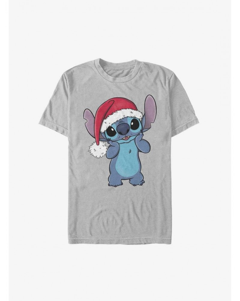 Disney Lilo & Stitch Santa Hat Cutie Extra Soft T-Shirt $10.17 T-Shirts