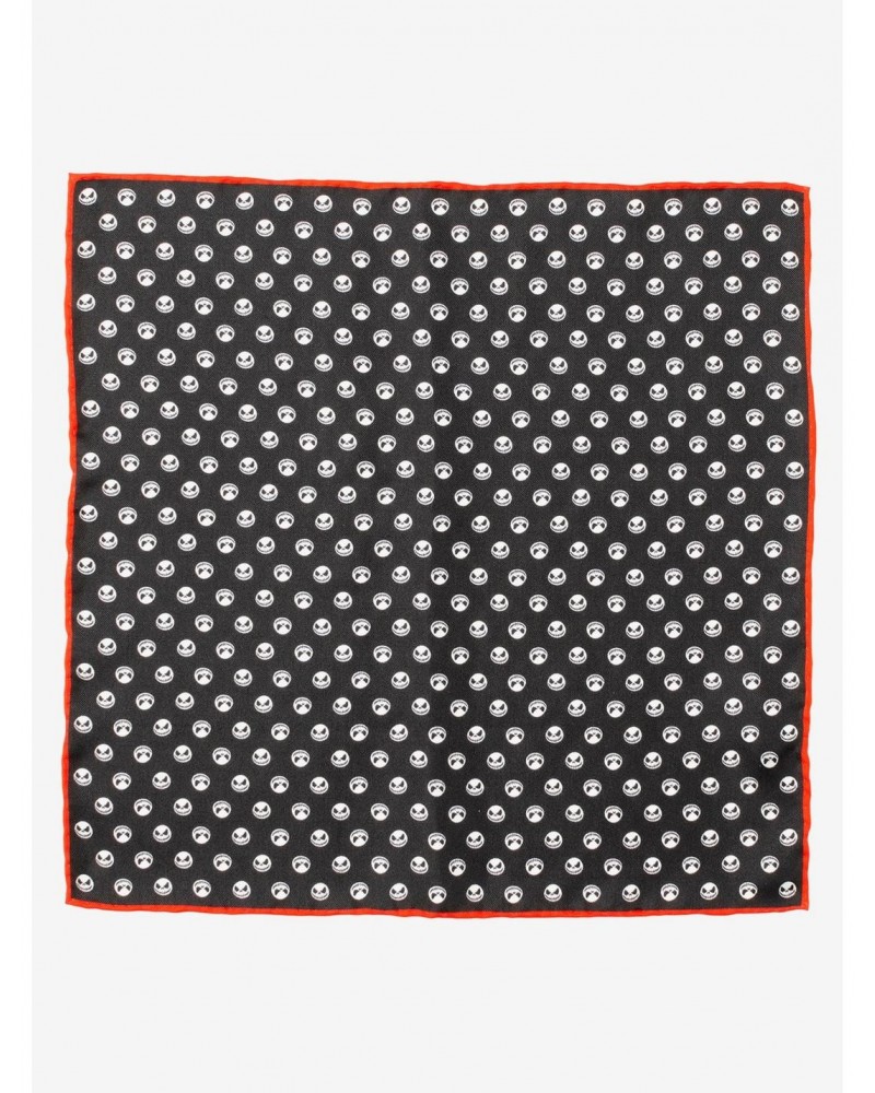 The Nightmare Before Christmas Jack Skellington Men's Black Pocket Square $15.36 Squares