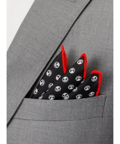 The Nightmare Before Christmas Jack Skellington Men's Black Pocket Square $15.36 Squares