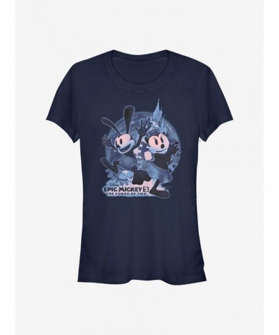 Disney Epic Mickey Oswald And Ortensia Moon Girls T-Shirt $9.21 T-Shirts