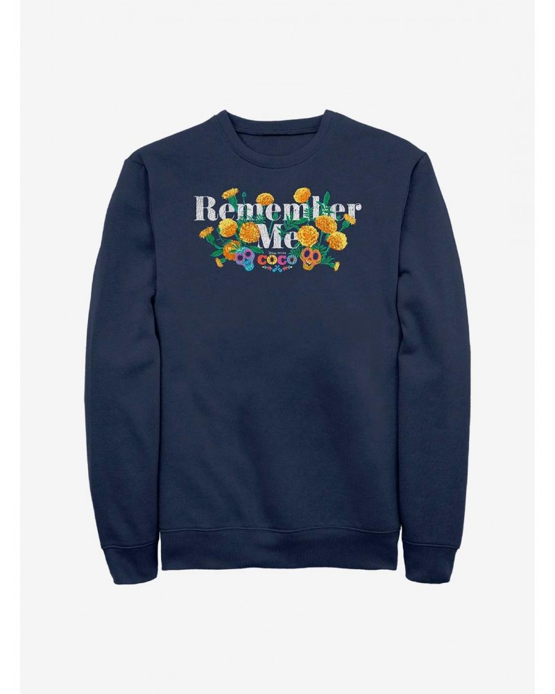 Disney Pixar Coco Remember Me Marigolds Crew Sweatshirt $13.65 Sweatshirts