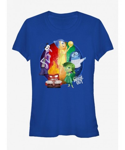 Disney Pixar Inside Out Riley's Emotions Circle Girls T-Shirt $11.45 T-Shirts