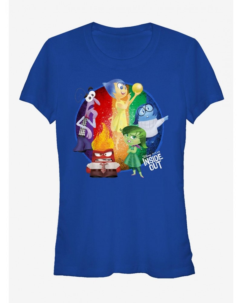 Disney Pixar Inside Out Riley's Emotions Circle Girls T-Shirt $11.45 T-Shirts