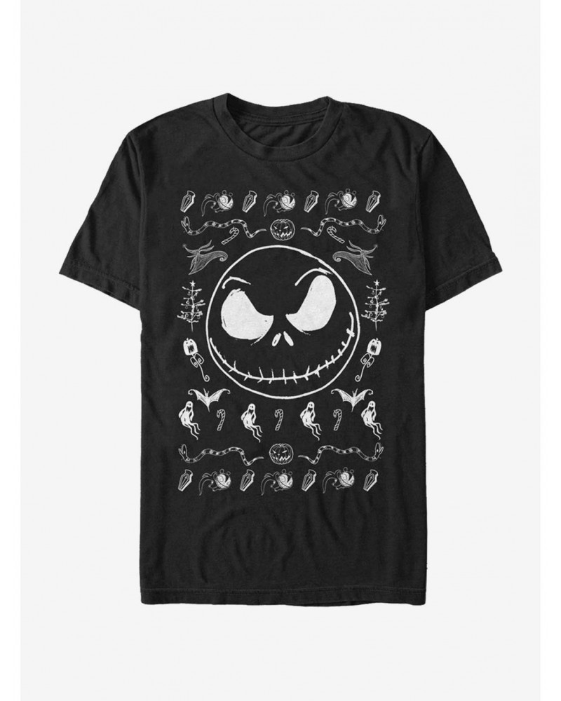 The Nightmare Before Christmas Jack Spooky Sweater T-Shirt $9.08 T-Shirts