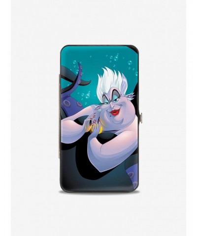 Disney The Little Mermaid Ursula Pose Jetsam Face Bubbles Hinged Wallet $9.82 Wallets