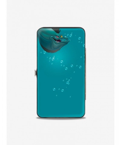 Disney The Little Mermaid Ursula Pose Jetsam Face Bubbles Hinged Wallet $9.82 Wallets