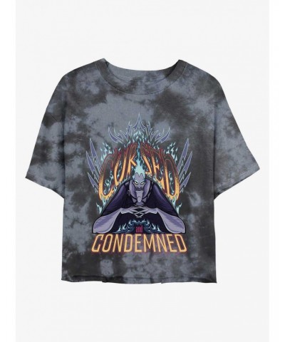 Disney Villains Hades Cursed and Condemned Tie-Dye Girls Crop T-Shirt $12.72 T-Shirts