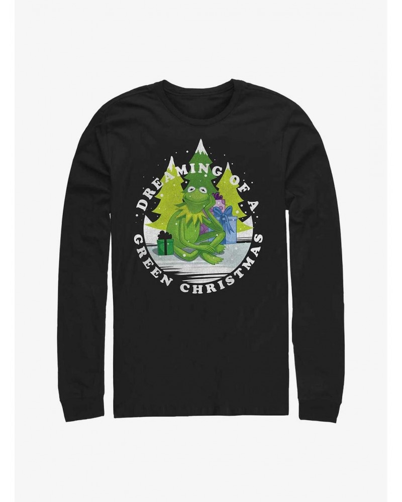 Disney The Muppets Green Christmas Long Sleeve T-Shirt $10.53 T-Shirts