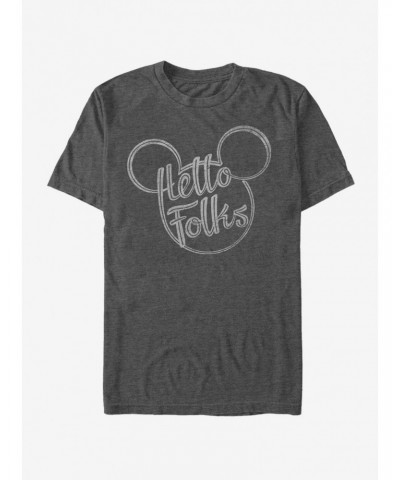 Disney Mickey Mouse Hello Folks T-Shirt $9.32 T-Shirts