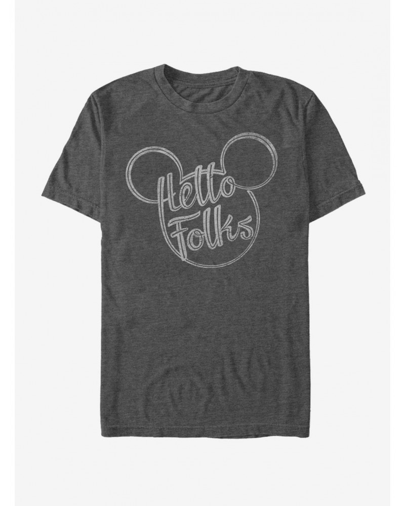 Disney Mickey Mouse Hello Folks T-Shirt $9.32 T-Shirts