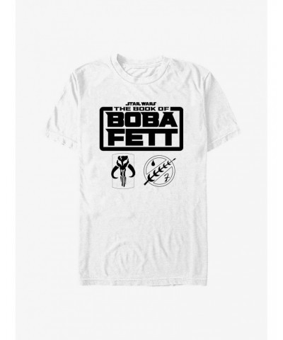 Star Wars The Book Of Boba Fett Boba Fett Armor Logo T-Shirt $8.84 T-Shirts