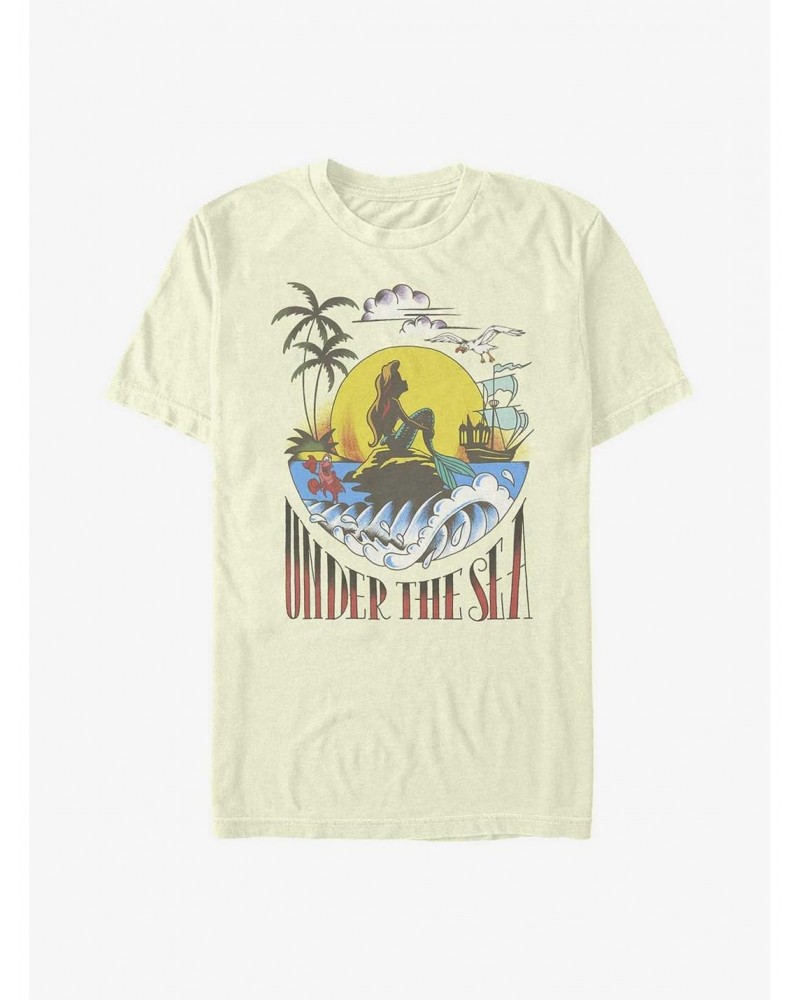 Disney The Little Mermaid Sunset Poster T-Shirt $8.13 T-Shirts