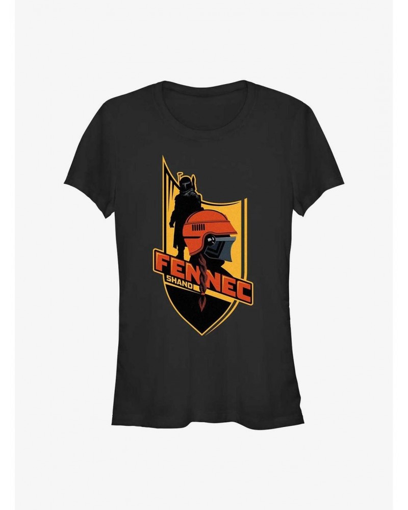 Star Wars The Book Of Boba Fett Fennec Shield Girls T-Shirt $12.20 T-Shirts