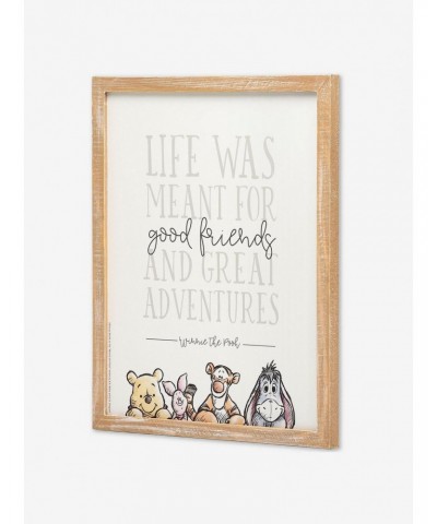 Disney Winnie The Pooh Good Friends & Great Adventures Framed Wood Wall Decor $16.34 Décor