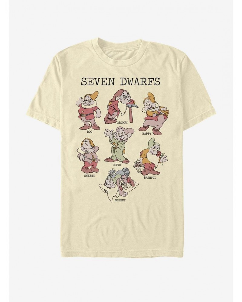 Disney Snow White Dwarf Grid T-Shirt $9.08 T-Shirts