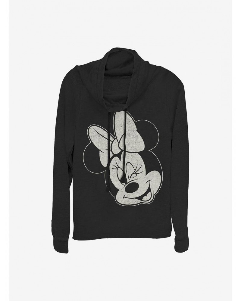 Disney Minnie Mouse Minnie Wink Cowlneck Long-Sleeve Girls Top $15.27 Tops