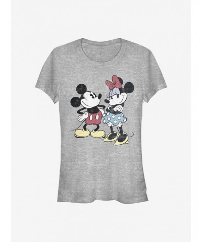 Disney Mickey Mouse Mickey Minnie Retro Girls T-Shirt $12.45 T-Shirts