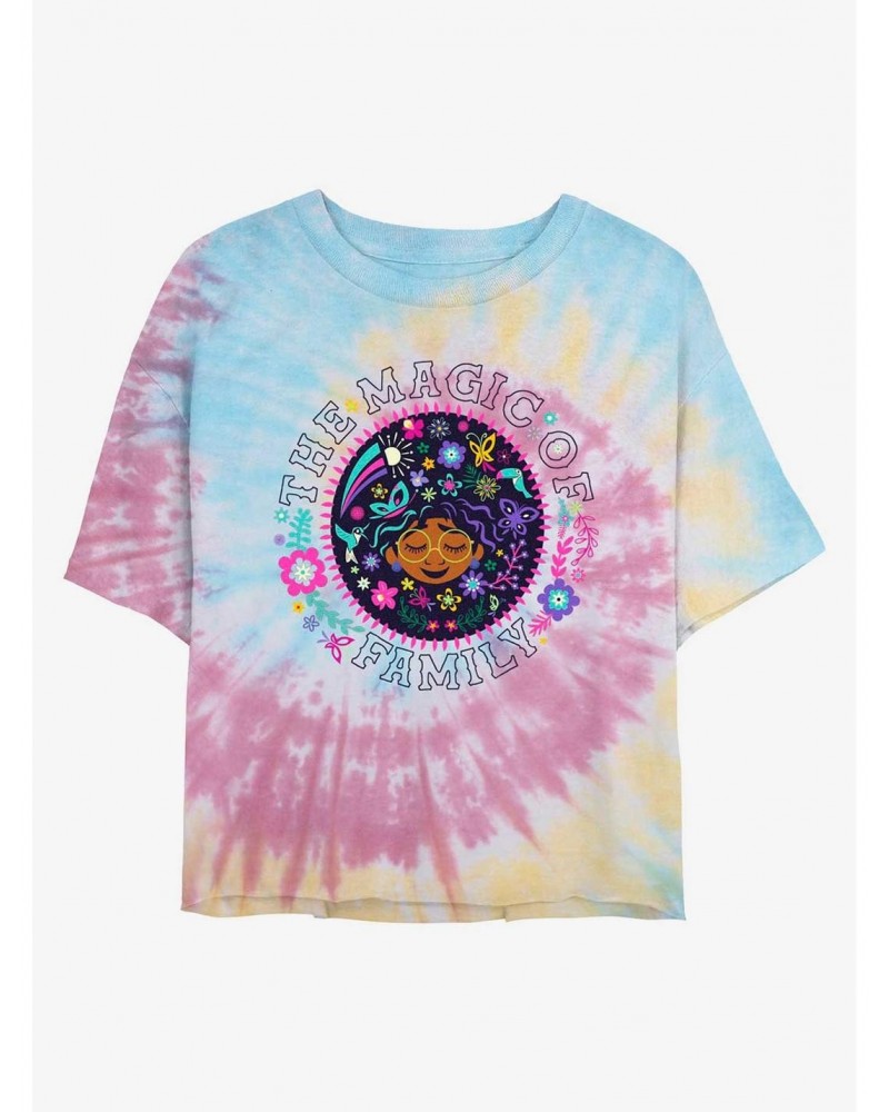 Disney Encanto Magic of Family Tie Dye Crop Girls T-Shirt $11.03 T-Shirts