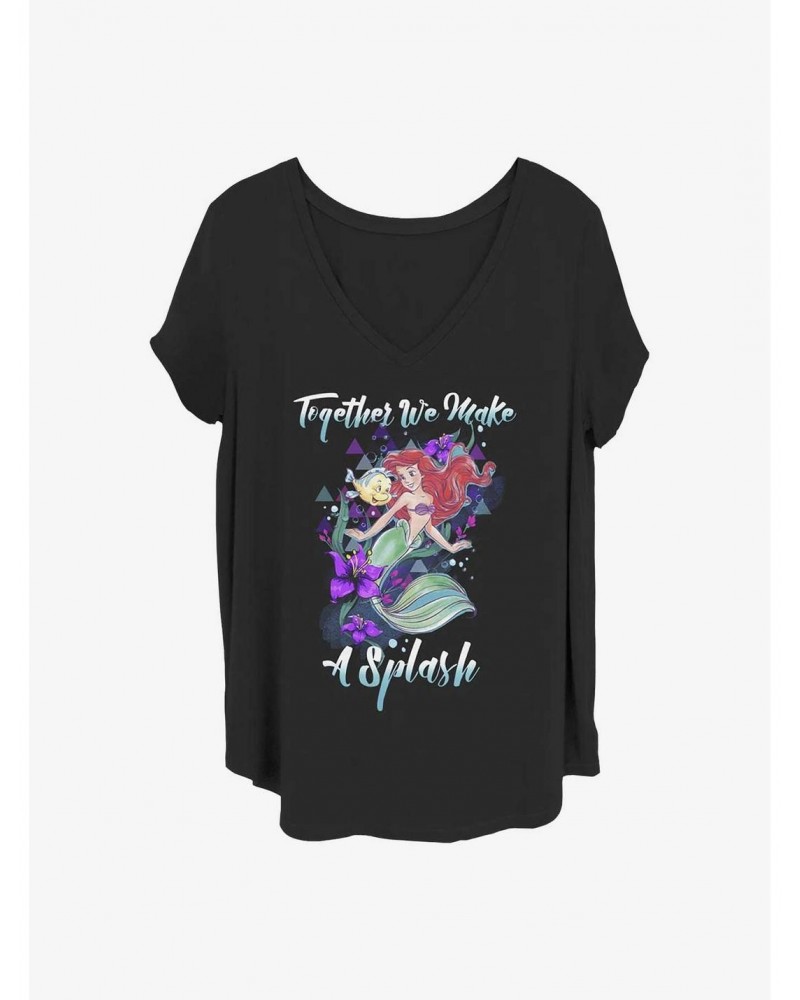 Disney The Little Mermaid Make A Splash Girls T-Shirt Plus Size $13.87 T-Shirts