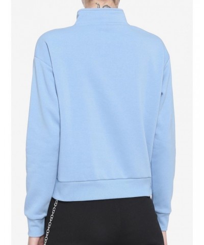 Disney Holiday Hanukkah Half-Zip Girls Crop Pullover $5.46 Pullovers