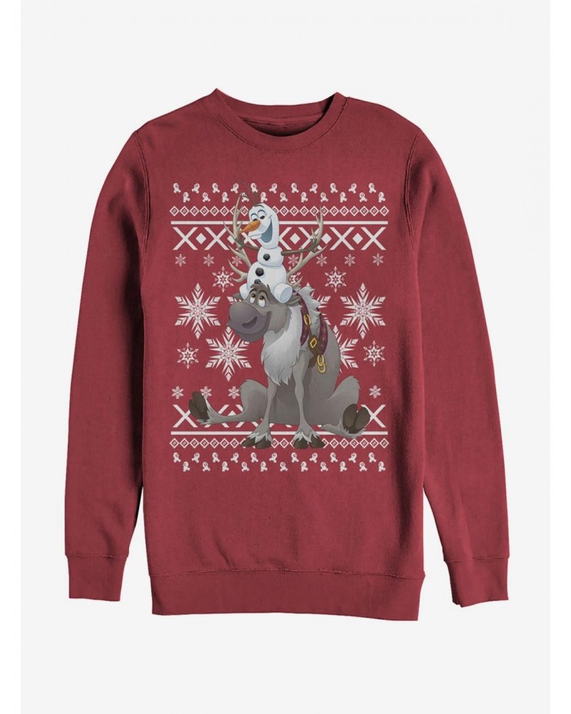 Frozen Ugly Christmas Sweater Friends Girls Sweatshirt $15.50 Sweatshirts