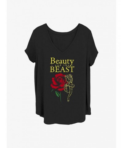 Disney Beauty and the Beast Belle Rose Girls T-Shirt Plus Size $11.27 T-Shirts