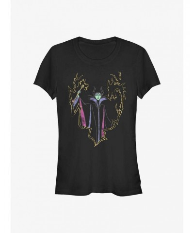 Disney Maleficent Drawn Out Girls T-Shirt $10.46 T-Shirts