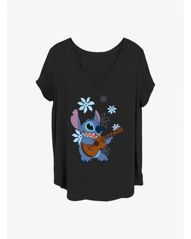 Disney Lilo & Stitch Music Man Stitch Girls T-Shirt Plus Size $9.54 T-Shirts