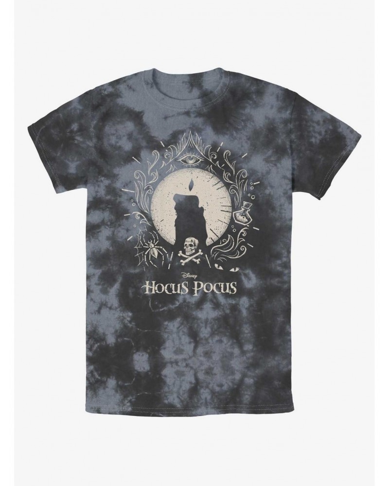 Disney Hocus Pocus Black Flame Tie-Dye T-Shirt $8.03 T-Shirts