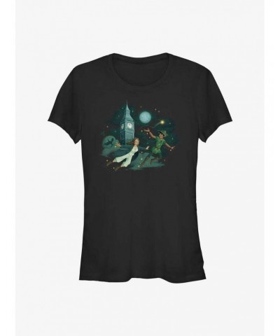 Disney Peter Pan & Wendy Soaring Through London Girls T-Shirt $8.72 T-Shirts