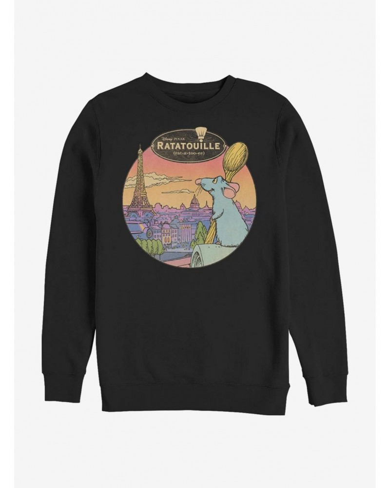 Disney Pixar Ratatouille Le Rat Parisian Crew Sweatshirt $14.76 Sweatshirts