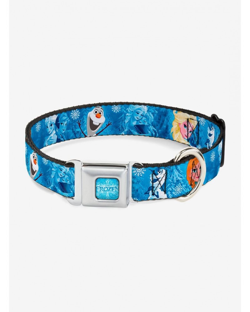 Disney Frozen Character Poses Seatbelt Buckle Pet Collar $11.70 Pet Collars