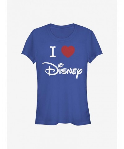 Disney Classic I Heart Disney Logo Girls T-Shirt $10.71 T-Shirts