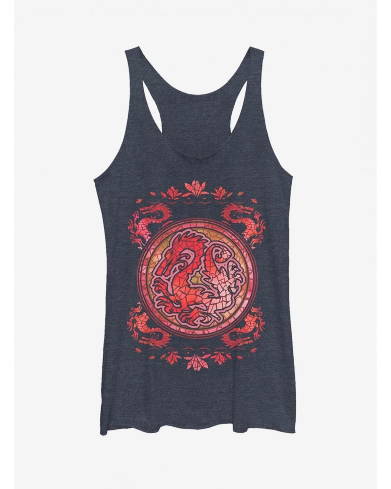 Disney Mulan Mushu Stained Glass Girls Tank $12.43 Tanks