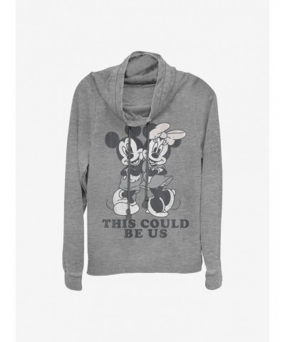 Disney Mickey Mouse Could Be Us Cowlneck Long-Sleeve Girls Top $21.55 Tops