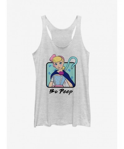 Disney Pixar Toy Story 4 Bo Peep Cloak Girls White Heathered Tank Top $11.91 Tops