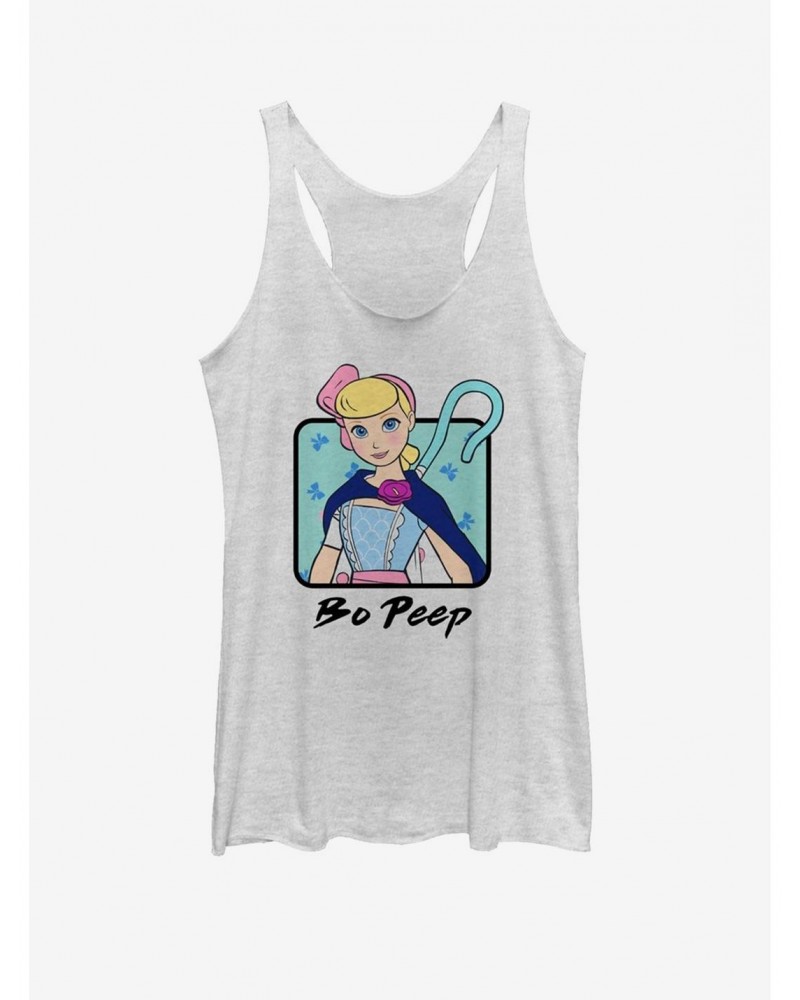 Disney Pixar Toy Story 4 Bo Peep Cloak Girls White Heathered Tank Top $11.91 Tops