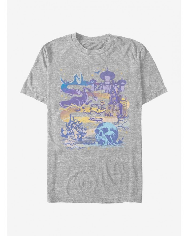 Disney Villains Villains Map T-Shirt $9.32 T-Shirts