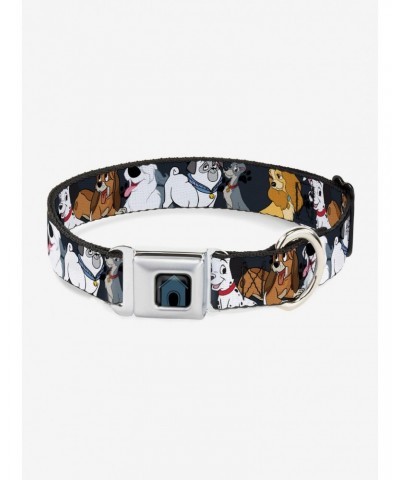 Disney Dogs Group Collage Seatbelt Buckle Dog Collar $10.96 Pet Collars