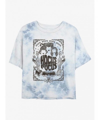 Disney Hocus Pocus Halloween Poster Tie-Dye Girls Crop T-Shirt $12.43 T-Shirts