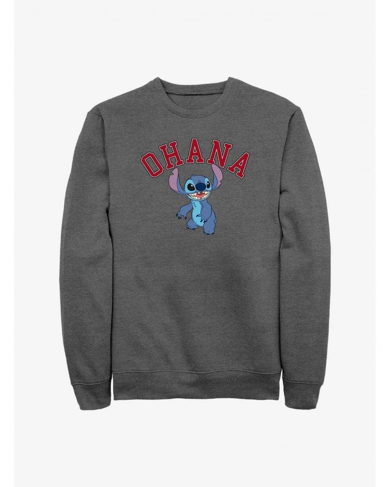 Disney Lilo & Stitch Ohana Collegiate Sweatshirt $16.61 Sweatshirts