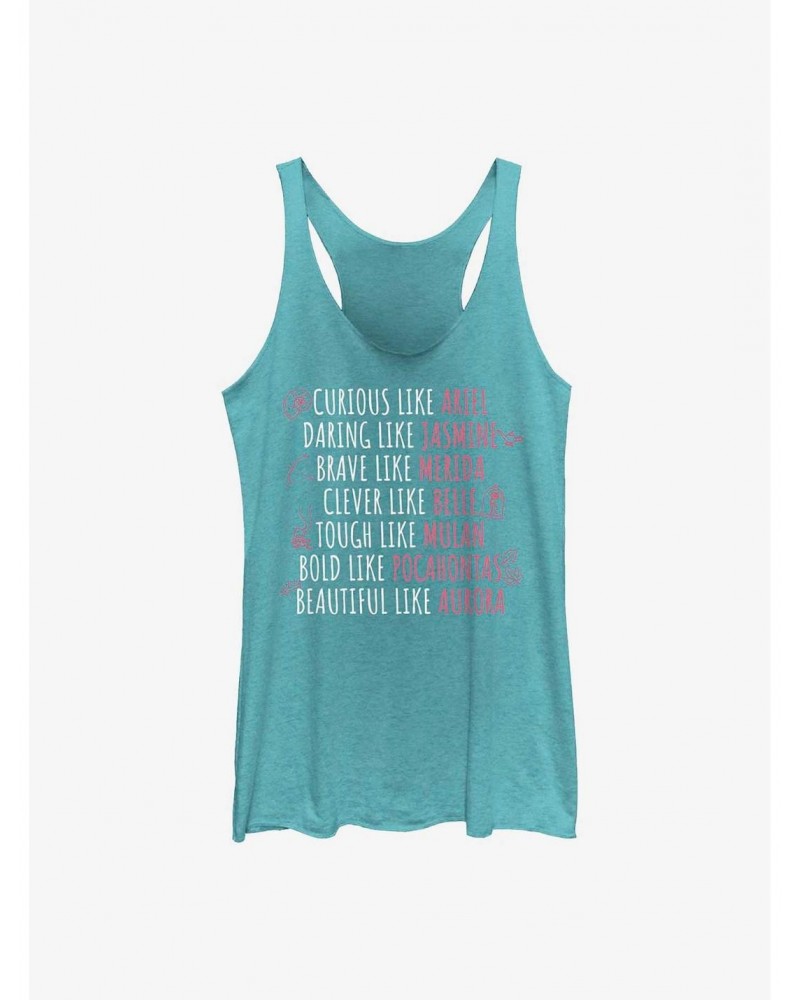 Disney Princess Character Traits Girls Tank $12.43 Tanks