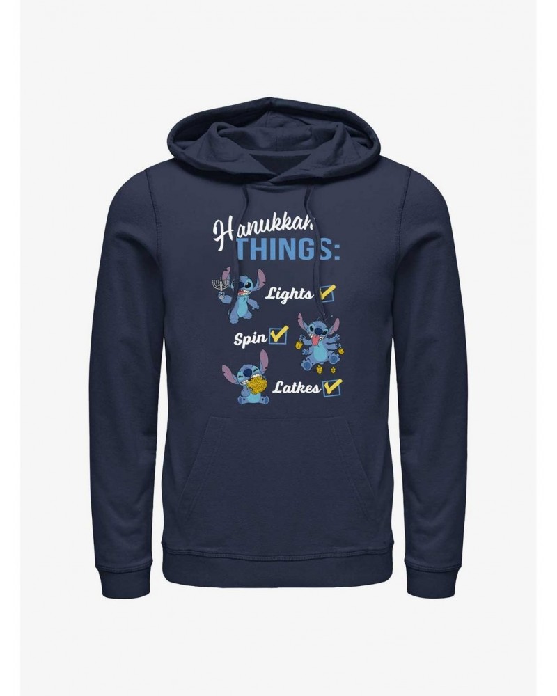 Disney Lilo & Stitch Hanukkah List Hoodie $19.76 Hoodies