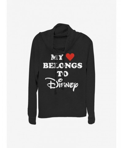 Disney Classic I Heart Disney Cowlneck Long-Sleeve Girls Top $19.76 Tops