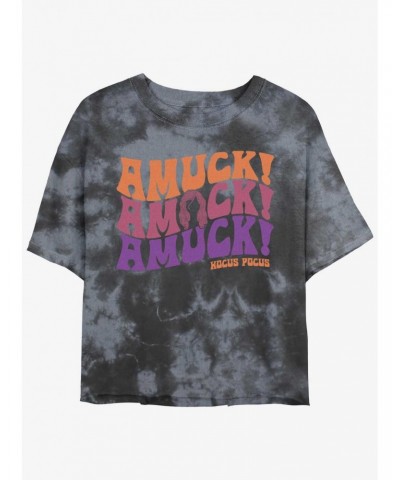 Disney Hocus Pocus Amuck, Amuck, Amuck! Tie-Dye Girls Crop T-Shirt $14.45 T-Shirts