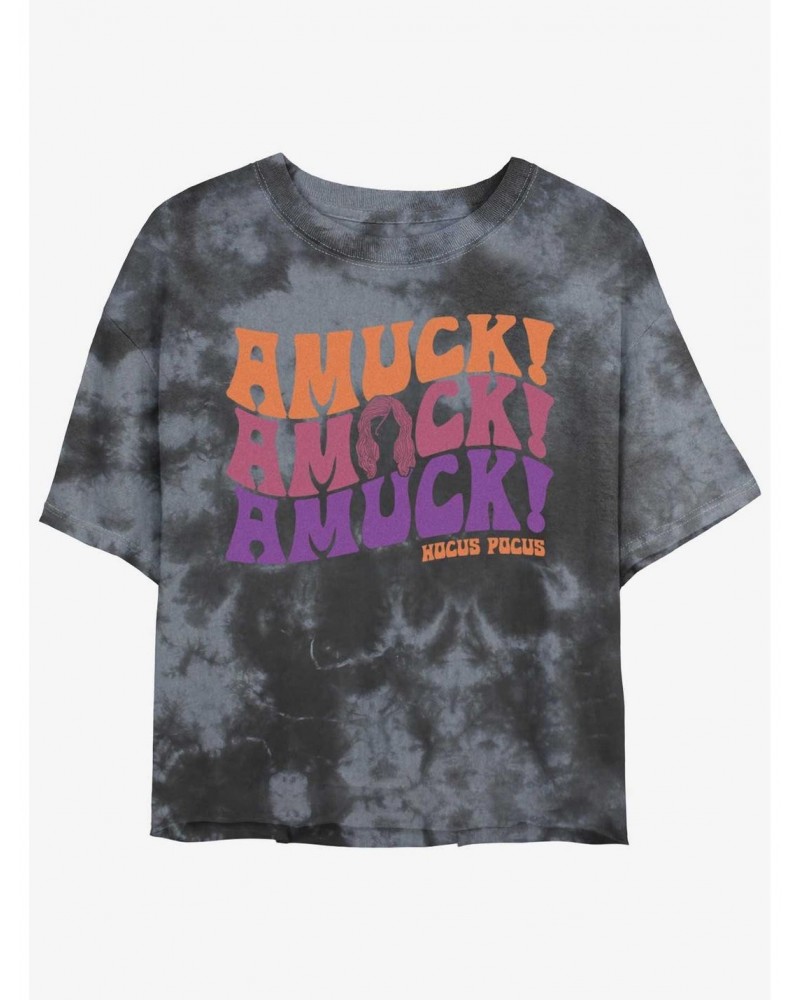 Disney Hocus Pocus Amuck, Amuck, Amuck! Tie-Dye Girls Crop T-Shirt $14.45 T-Shirts