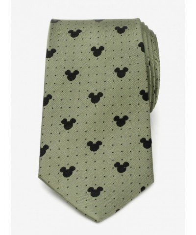 Disney Mickey Mouse Silhouette Dot Green Men's Tie $28.76 Ties