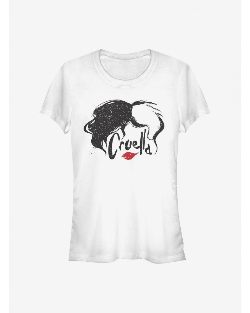 Disney Cruella Simply Cruella Infamous Hair Girls T-Shirt $10.71 T-Shirts